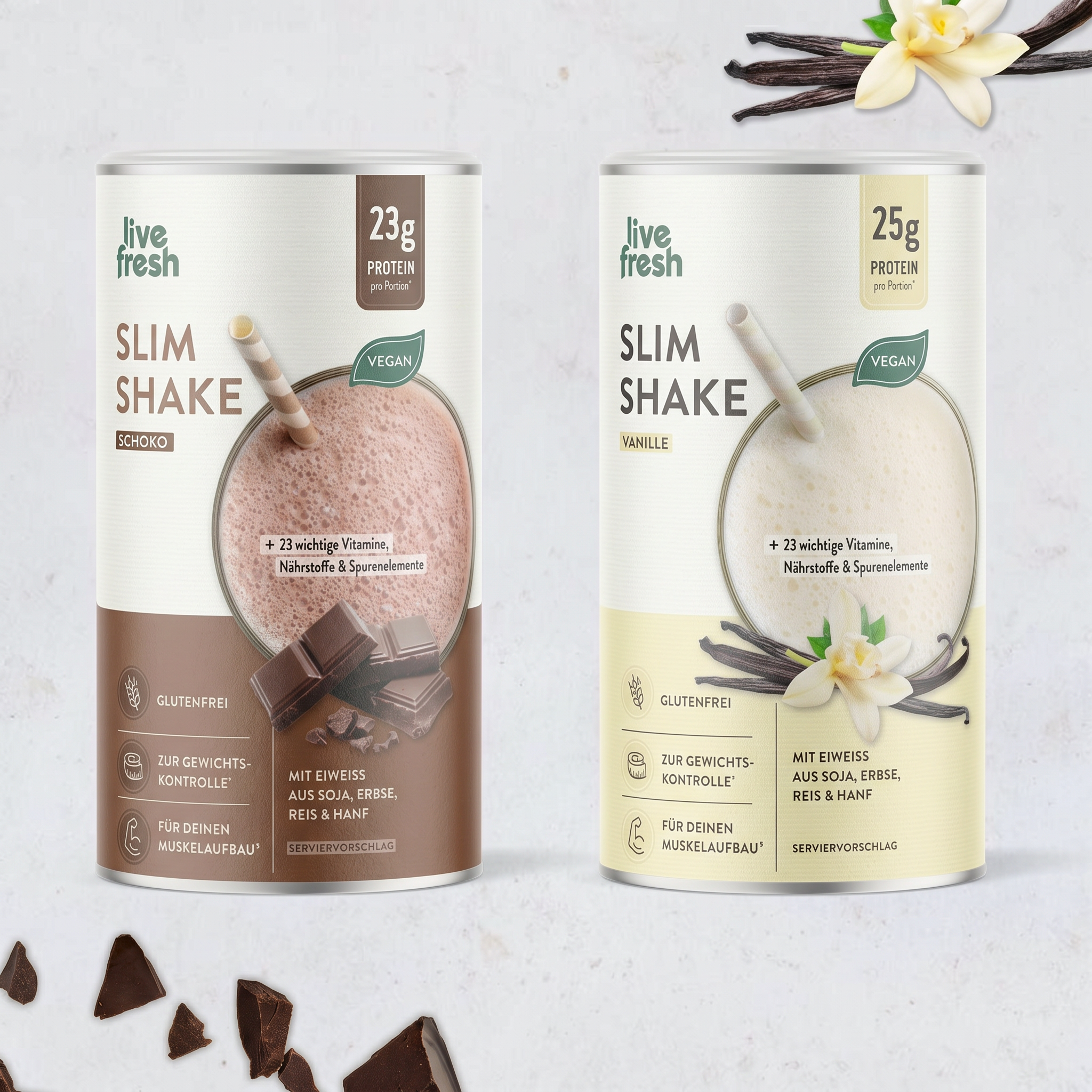 Trinkmahlzeit: Vegan und mit 19 wichtigen Vitaminen (Slim Shake)