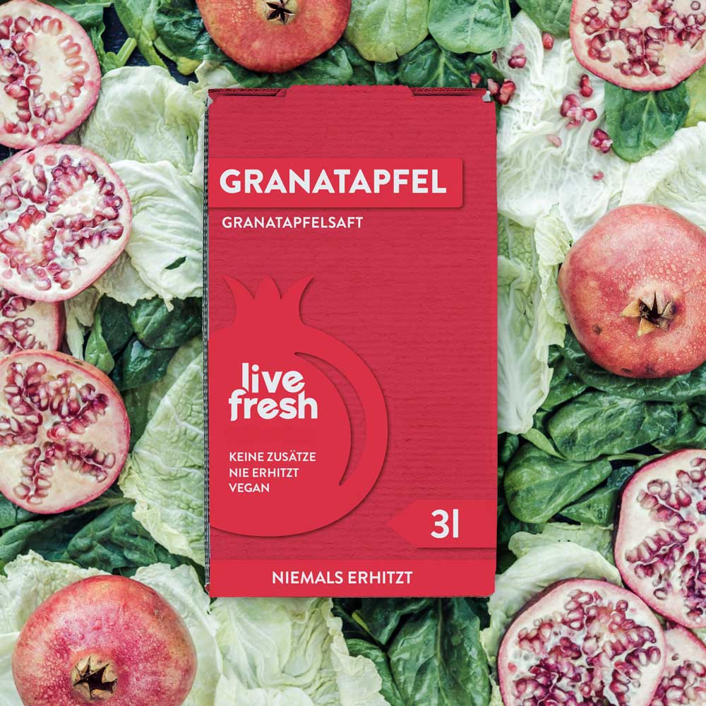 3 Liter Saftbox - Kaltgepresster¹ Granatapfel