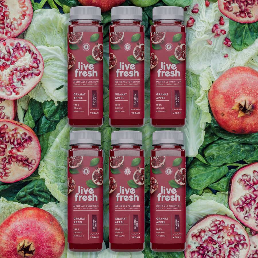 livefresh saftkur aufbewahrung 30 Tage Saftkur mit frischem Granatapfelsaft