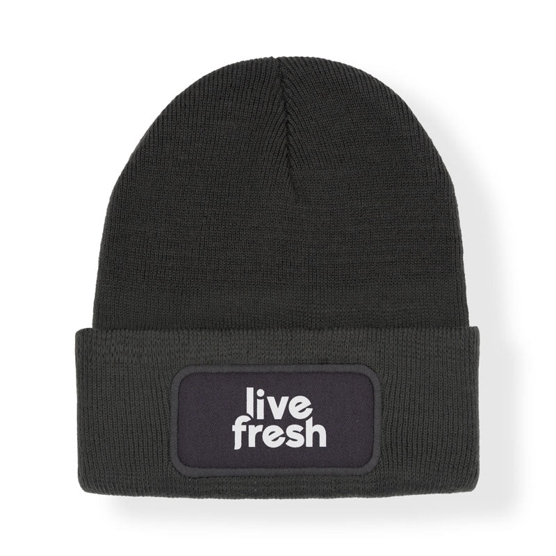 LiveFresh - Beanie mit Logo - Bio Baumwolle