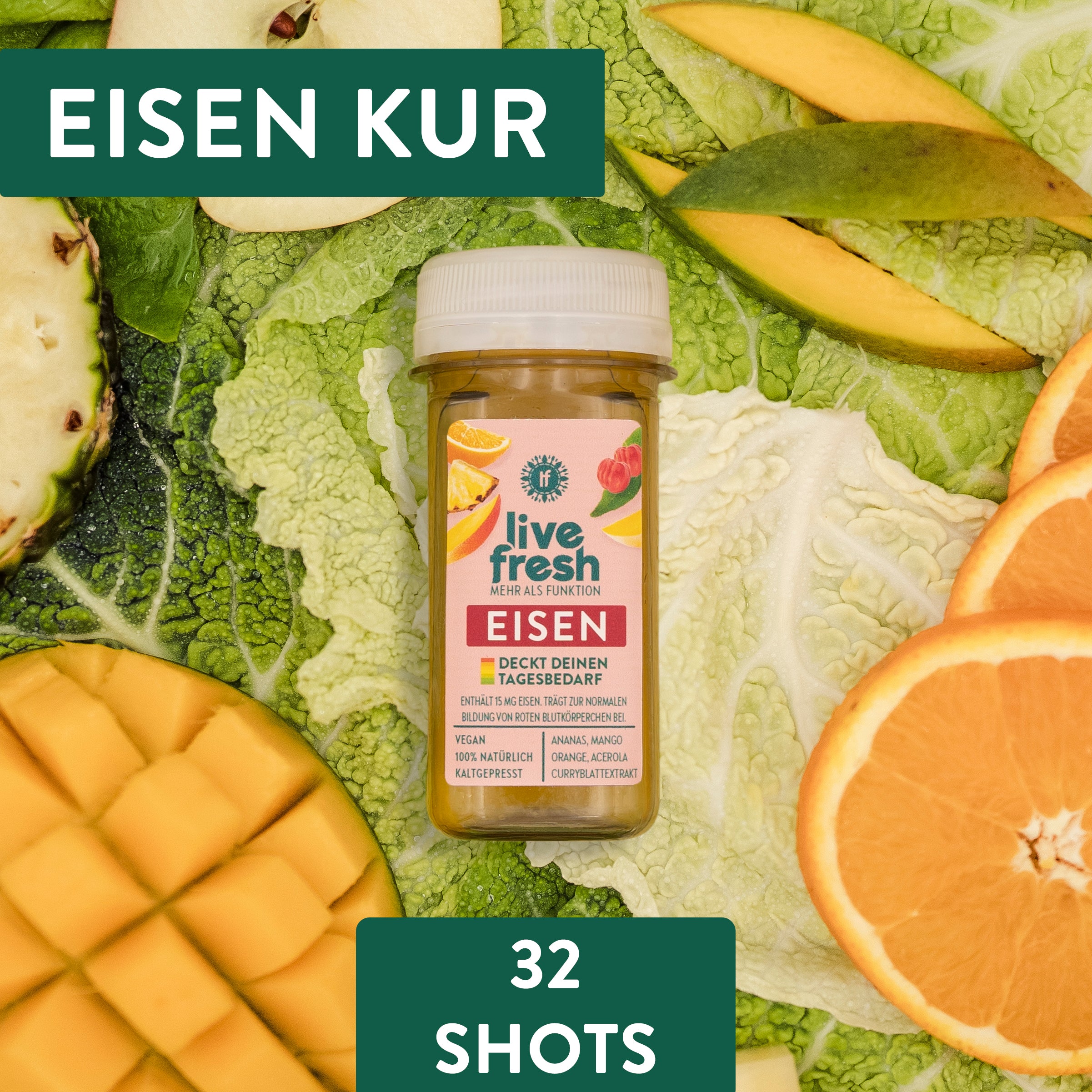 Eisen Shot Kur - Monatsration - 32x 60ml