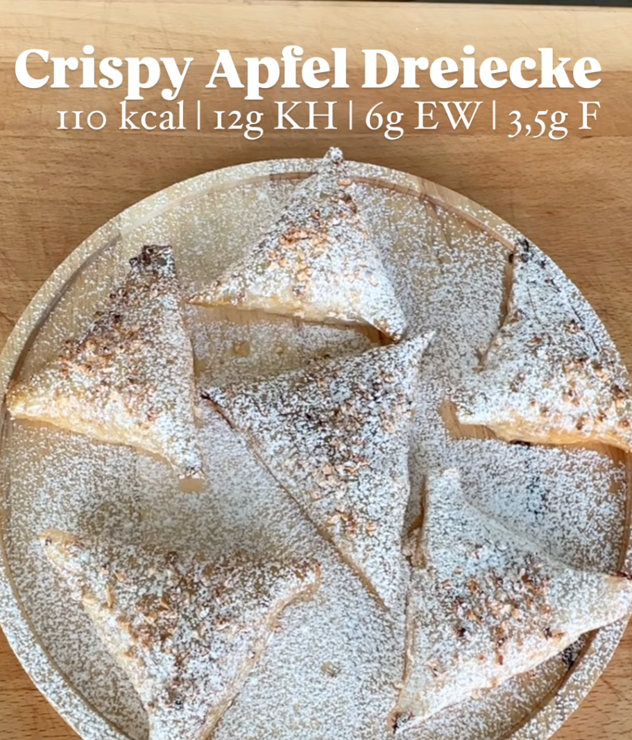 Crispy Apfel Quark Dreiecke