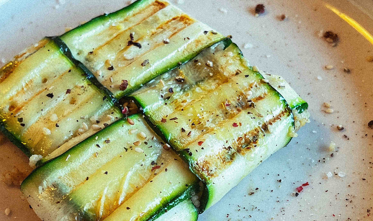 Vegane Zucchini-Grill-Taschen