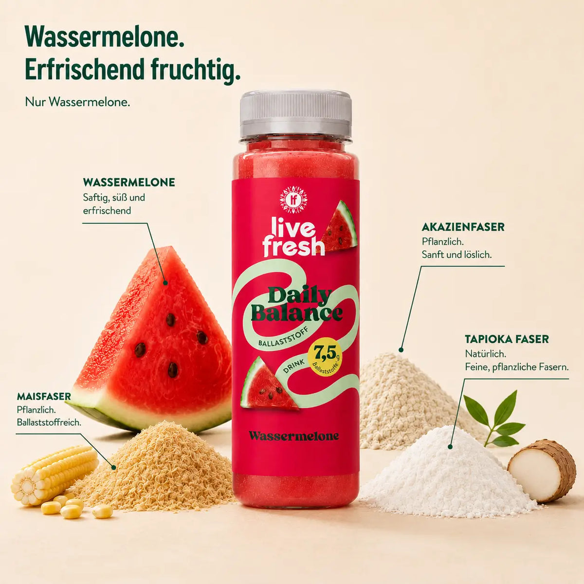 Daily Balance Ballaststoffdrink – Wassermelone