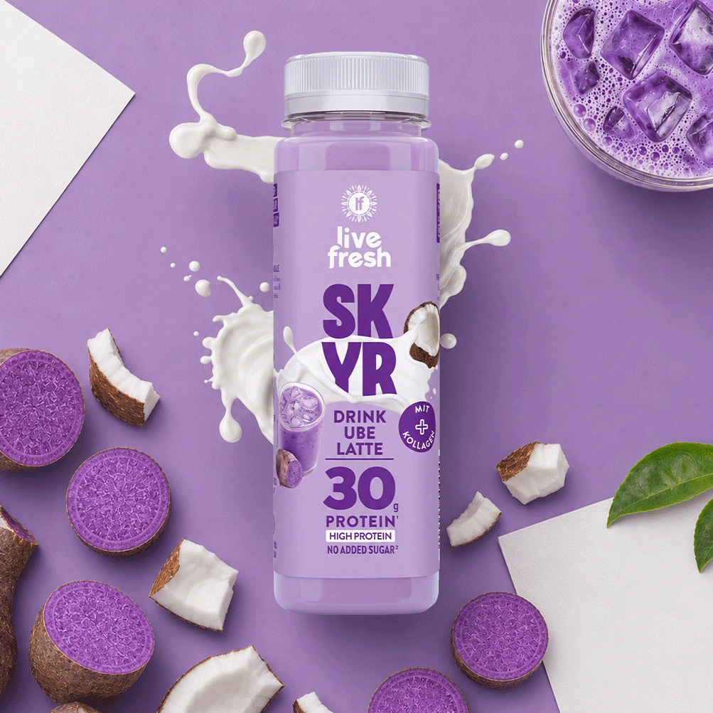 Skyr Protein Drink – Kokos Ube Latte Style – 30g Protein