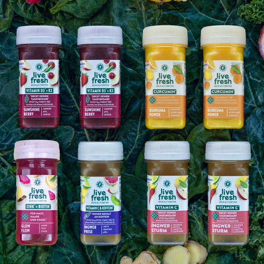 Probierpaket – 16 Shots – Kaltgepresst¹ & Nicht erhitzt.