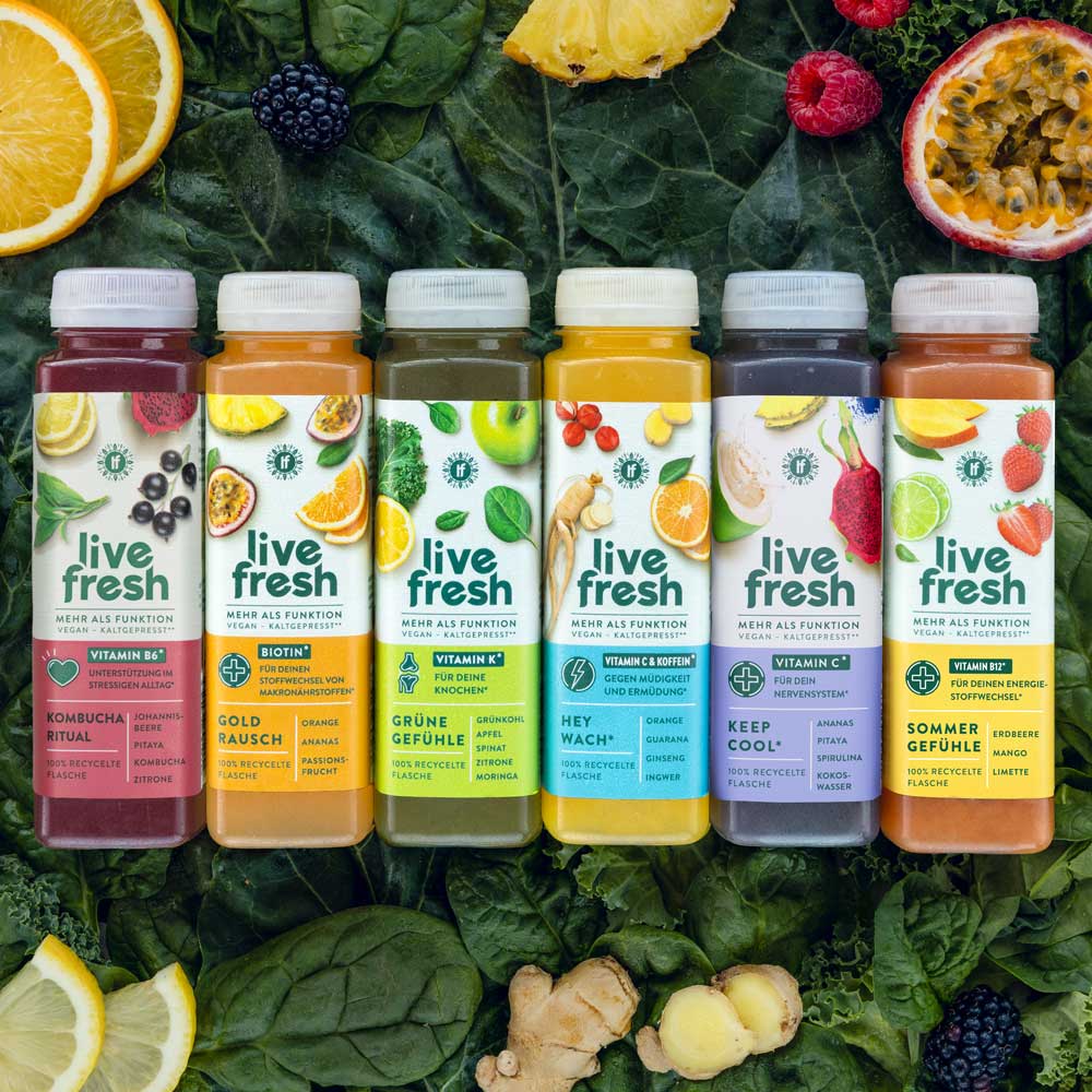 Tasting package - 6 wellness juices - & Not heated.