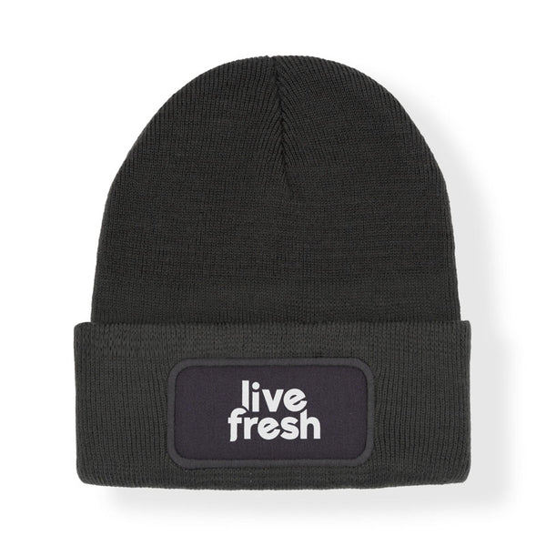 LiveFresh - Beanie with logo - organic cotton