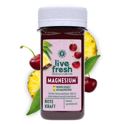Kaltgepresster¹ Magnesium Shot - Rote Kraft - 60ml - LiveFresh
