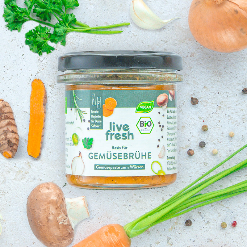 Gemüsebrühe Basis – Bio & Vegan – LiveFresh Gemüsebrühe Basis – Bio & Vegan – LiveFresh